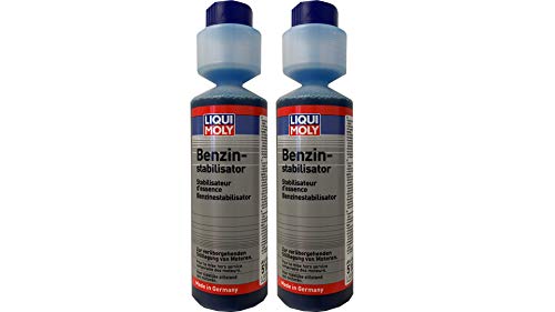 2 x 250 ml Liqui Moly de gasolina bieleta de gasolina Estabilizador estabilizador adicional Gasolina adicional de combustible additiv