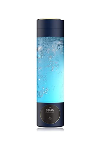 2VABU Botella de Agua Hidrogenada Alcalina Generador de Alto Contenido en Hidrogeno hasta 3000 PPB Portatil Carga USB Capacidad 280 ml Antioxidante Antienvejecimiento - Tecnologia SPE y PEM