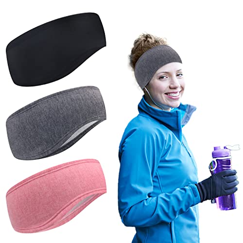 3 Piezas Cinta de Cabeza Deportiva, Accesorios de térmicos de Invierno, Cinta de Cabeza de Orejera, Cinta de Cabeza elástica de Calentamiento, Adecuado para Deportes al Aire Libre de Invierno