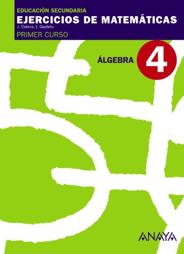 4. Álgebra. - 9788466759427 (Cuadernos ESO (42))