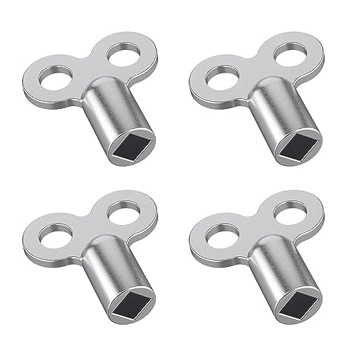 4 Piezas Llave Universal De Purga De Radiadores, Llave De Purga De Radiadores Con Diámetro Interior Cuadrado De 5 Mm, Universal Para Todos Los Radiadores, Llave De Vaso, Llaves De Purga De Calefacción