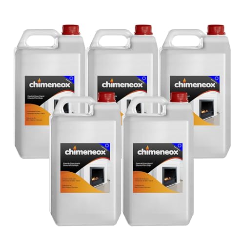 5 x 2,5L Chimeneox - Bioetanol 96% para chimeneas - sin humo - alta combustión