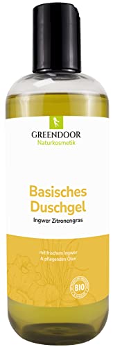 500ml Greendoor Básica Gel de ducha Hierba de jengibre - 100% Natural de la manufactura de cosmética natural, sin Silicona, sin Sulfato, sin conservantes