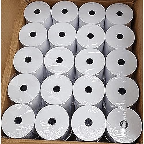 60 rollos de papel térmico premium de 80 x 80 mm para rollo de recibos; para impresora de terminal EPOS POS, caja registradora, máquina de caja registradora; Impresora Epson Citizen Toshiba Bixolon