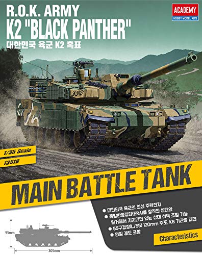 Academy 1/35 R.O.K Army K2 Black Panther #13518 Hobby Model Kits