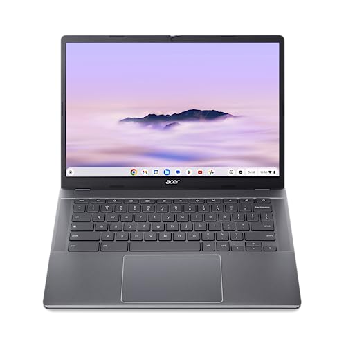 Acer Chromebook Plus 514 CB514-3H - Ordenador Portátil 14" WUXGA IPS (AMD Ryzen 3 7320C, 8GB, 128GB eMMc, Sistema operativo Chrome) Color Plata - Teclado QWERTY Español