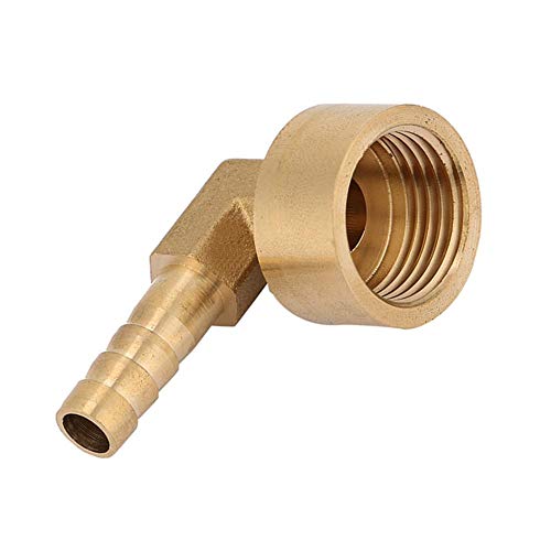 Adaptador para Cocina de Gas Butano, Conector de Rosca de Latón Codo Macho Espiga Manguera de Unión Adaptador g1 / 2 Aire/Agua/Combustible/Aceite/Gases Inertes(#2) (10mm)