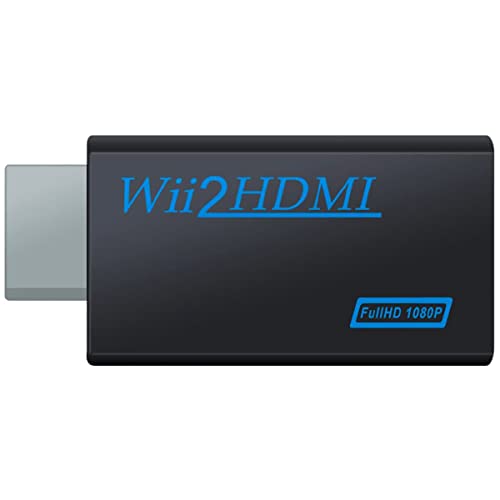 Adaptador Wii Consola a hdmi Adaptador de vídeo convertidor Pconvertidor para Nintendo,Juegos Wii,Wii Conector,Monitor de TV,Proyector