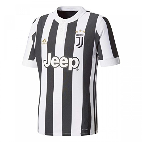 adidas Juve H JSY Y Camiseta 1ª Equipación Juventus 2017-2018, Niños, Blanco/Negro, 128