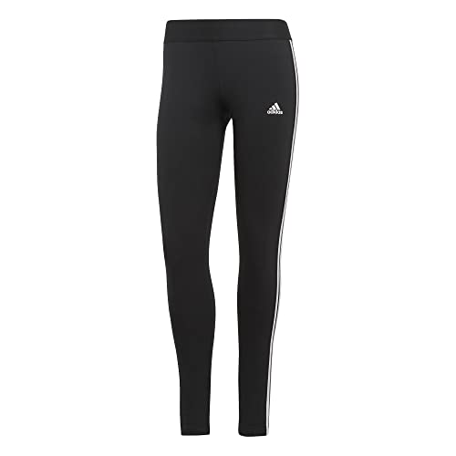 adidas Mujer 3 Stripes Mallas, Black/White, M