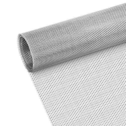 Adiwo Malla de Alambre,  20 Mallas 304 malla de Acero Inoxidable Metalica Tela, 1 Rollo 30 * 200 CM Malla de Alambre Fino,  para Domésticos Ventilación, Filtración,  Cocina, Ventanas y Jardines,etc.