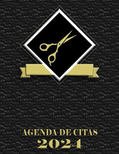 Agenda de Citas 2024: libro de Citas Peluquería Regalos para su cumpleanos o navidad taba blanda