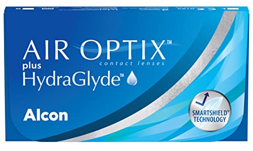 Air Optix plus HydraGlyde Lentes de contacto de reemplazo mensual, Pack de 6, R 8.6 mm, D 14.2 mm, -2 Diopt
