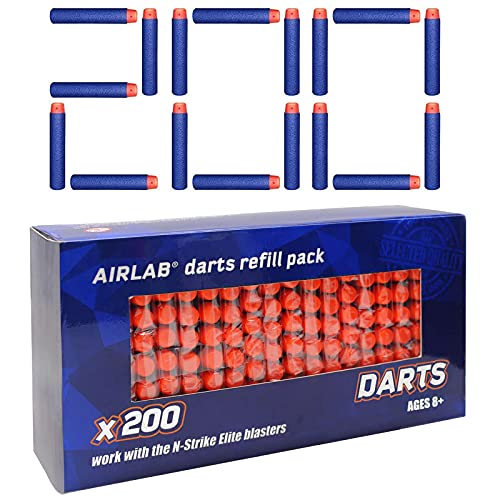 Airlab 200 Piezas Balas Dardos para Nerf, Munición de Espuma de Juguete, Azul Airlab 200 Piezas Balas Dardos para Nerf, Munición de Espuma de Juguete, Azul