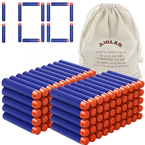 Airlab Balas Dardos para Nerf, 100 Piezas 7,2 cm Munición de Espuma para Nerf N-Strike Elite Serie Pistolas Blasters de Juguete, Armas y proyectiles Accesorios, Azul Airlab Balas Dardos para Nerf, 100 Piezas 7,2 cm Munición de Espuma para Nerf N-Strike Elite Serie Pistolas Blasters de Juguete, Armas y proyectiles Accesorios, Azul