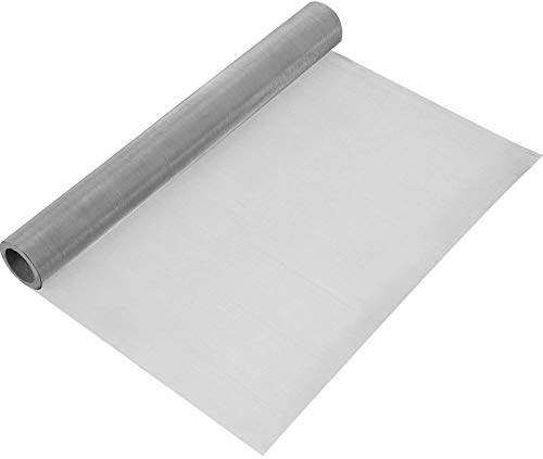 Alambre de acero trenzado de 120 mallas, 1 rollo 30 * 100 cm 304 pantalla de malla de acero inoxidable, adecuado para trabajadores domésticos, ventilación, filtración,ventanas y jardines, etc.
