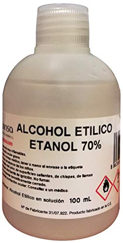 Alcohol Etilico 70% Etanol. Envase 100 mL.