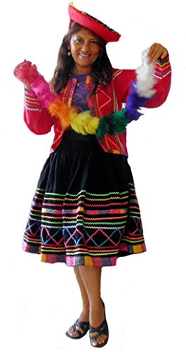 Alpacaandmore Disfraz original de traje peruano de danza. multicolor 44