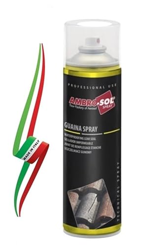 AMBRO-SOL Sellador transparente impermeable - Spray antihumedad y antigoteras - Permite Sellar Agujeros y Grietas. Transparente, 500ml