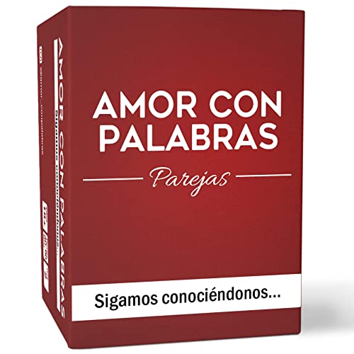 AMOR CON PALABRAS - Parejas - Regalos para Parejas o Regalo Aniversario Pareja. Juegos de Mesa Adulto para Dos Personas. Regalos Originales para Parejas