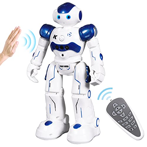 ANTAPRCIS Robot Juguete con Programación y Control de Gestos, Recargable RC Robot Inteligente, Robot de Control Remoto con Funciones de Canto y Baile, Regalo para Niños