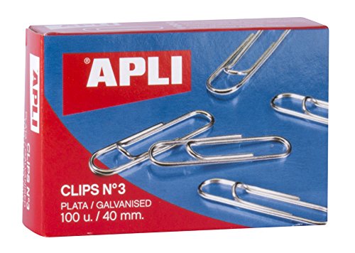 APLI 11715 - Clips galvanizados nº3 40 mm 100 u.