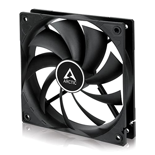 ARCTIC F12 TC - 120 mm Ventilador de Caja para CPU con Control de Temperatura, Motor Muy Silencioso con Exclusivo Sistema Antivibración, Computadora, 300-1350 RPM - Negro