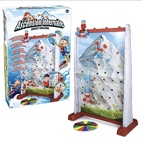 ASCENSION INFERNALE, Juego de Carreras de Escalada, para 2 Jugadores, 4 montañistas, una Rueda y una montaña para Escalar, Juguete para niños a Partir de 3 años, 8916