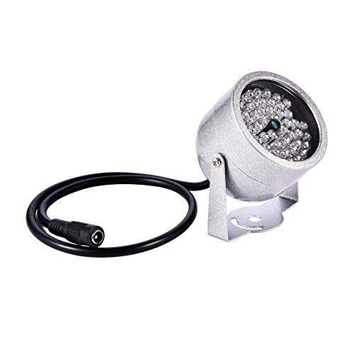 ASHATA 48 LED Cámara IP Luz de Relleno Luz Infrarroja de Visión Nocturna Impermeable para Cámara CCTV de Seguridad para Estación de Peaje, Estacionamiento, Monitoreo de Carreteras, etc.