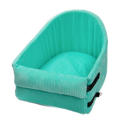 Asiento para Mascotas, Cómoda y Desmontable Bolsa de Seguridad para El Automóvil para Perros Cama para El Automóvil para Gatos Asiento para Perros Pequeños Nido,Green