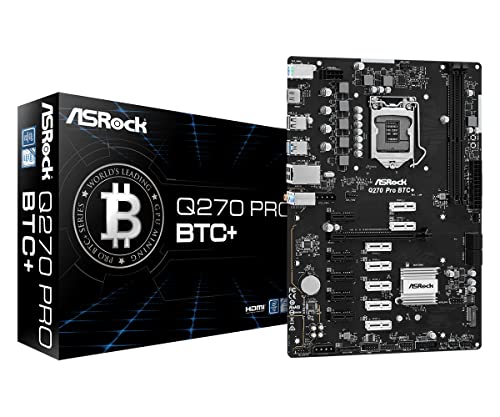 Asrock Q270 Pro BTC+ Mining MAINBOARD CPNT Socket 1151 12X PCIE