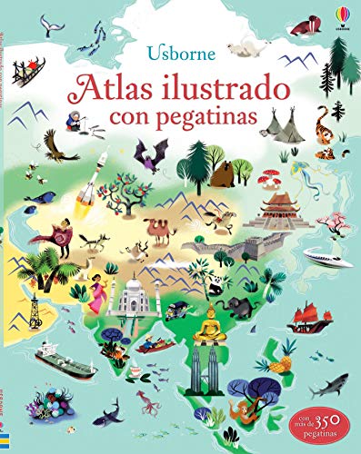 Atlas ilustrado con pegatinas (Libros de pegatinas (Referencia))