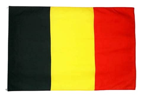 AZ FLAG Bandera de BÉLGICA 150x90cm - Bandera Belga 90 x 150 cm poliéster Ligero