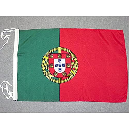 AZ FLAG Bandera de Portugal 45x30cm - BANDERINA Portuguesa 30 x 45 cm cordeles