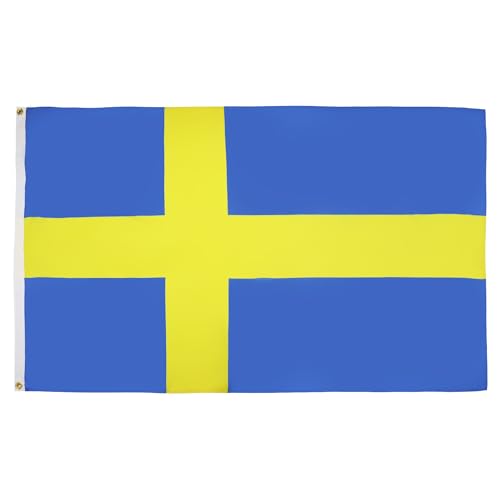 AZ FLAG Bandera de Suecia 90x60cm - Bandera Sueca 60 x 90 cm poliéster Ligero