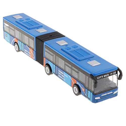 B Blesiya Modelo de Autobús a Escala 1:64, Vehículos en Miniatura de Aleación Duradera para Niños Mayores de 3 Años - Azul