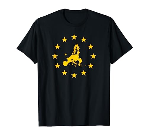 Bandera de la Unión Europea Mapa de países miembros de Europa Camiseta