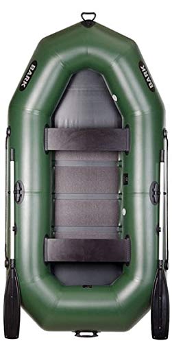 BARK B-270 2,7 m 270 cm Barca Hinchable Bote para 2 Persona Bote Inflable Bote Neumático Barco de Pesca con Panel para el Montaje del Motor eléctrico Protección Lateral (B-270 Piso de Listones)