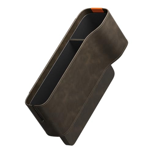 Baseus Organizador de espacio para asiento de coche, caja de almacenamiento, consola de coche, bolsillo lateral con portavasos para teléfonos celulares, carteras, llaves, monedas, tarjetas, gafas de