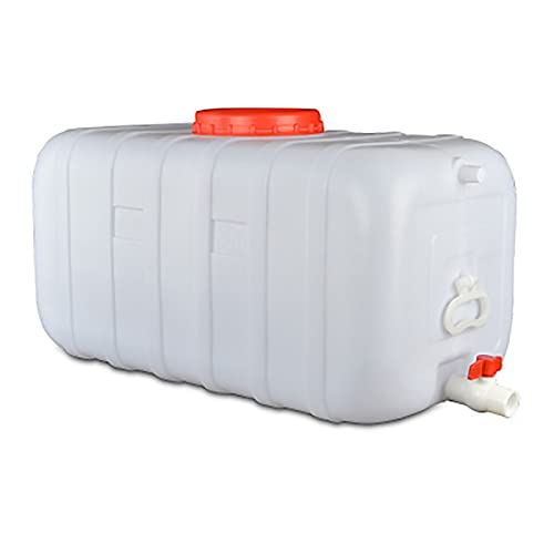 Bidón para agua Cubos De PláStico De Calidad Alimentaria Con Grifo Gran Capacidad Contenedores Tanques De Almacenamiento De Agua DoméSticos Rectangular Blanco Grandes DepóSitos De Agua(Size:25L)