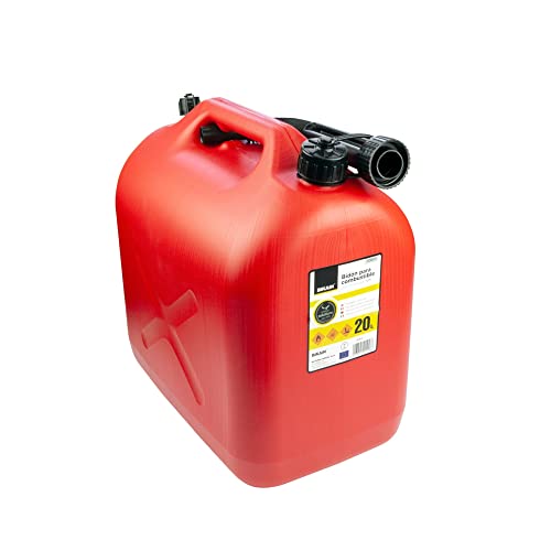 Bikain Bidón de Gasolina - Modelo B20ECO - Fabricado en Polietileno - Capacidad de 20 litros - Resistente Frente a los Aditivos de los Combustibles - con Manguera - Certificado