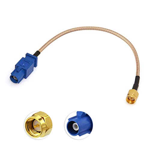 Bingfu Cable Adaptador de Antena GPS Coche SMA Macho a Fakra C Macho Cable Coaxial 15 cm para Vehículo Camión Coche Receptor Estéreo Unidad Principal Sistema Navegación GPS Módem Rastreador GPS