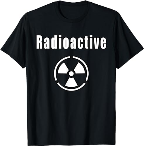 bnq Camiseta con símbolo de signo radiactivo, Negro, 60