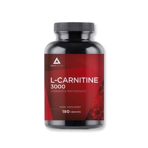 Bodyathlon – L Carnitina 3000 Cápsulas– 180 cápsulas- Aumento de Energía y resistencia –Mejora del rendimiento y la recuperación- Suplemento Deportivo- 750mg por cápsula