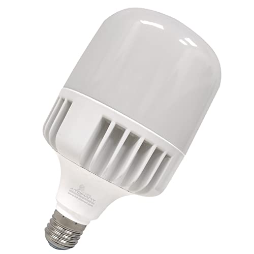 Bombilla LED E27 T140 100W, Color Blanco Frio (6500K), 9000 Lumenes, Casquillo grueso, Equivalente a 740W tradicional, IP44