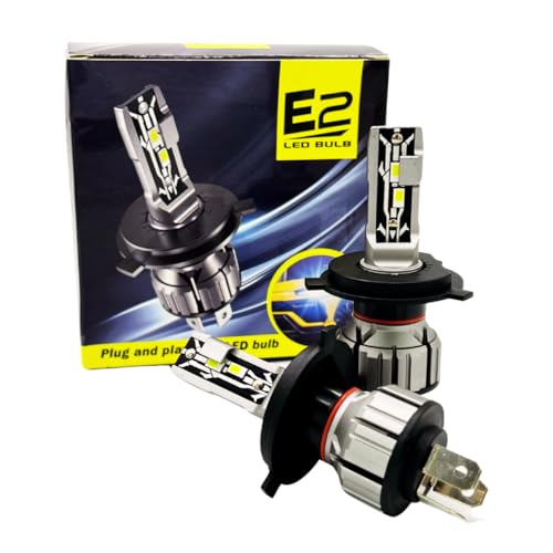 Bombillas LED H4 de Alta eficiencia 6000K, Kit de Conversion Faros halógenos 12V Alta luminosidad LED, Compatible con Todos los vehículos