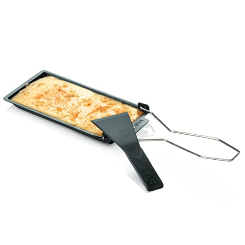 BOSKA Barbacoa de queso de acero inoxidable, sartén para queso raclette con espátula, para cocinar, hornear, asar a la parrilla, artículos de registro de boda, pequeños electrodomésticos de cocina