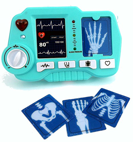 Brigamo Juguete ECG y Dispositivo de Rayos X con función Realista, no Debe faltar en ningún maletín médico de Juguete