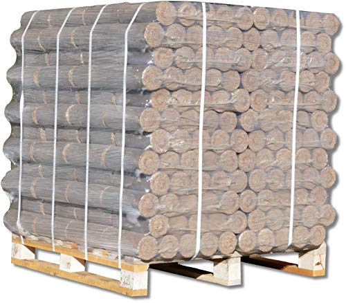 Briquetas de madera Nestro de 300 kg, briquetas de madera dura, chimenea, estufa, briquetas de leña, de haya y roble, 30 x 10 kg = 300 kg, paleta Nestro briquetas redondas (Energy Kienbach, briquetas