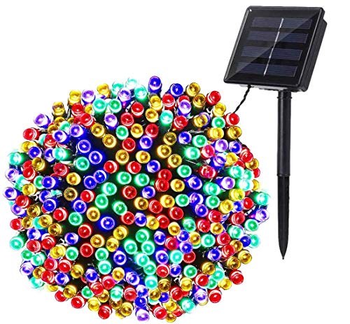 BrizLabs Luces de Navidad Solares Exterior, 22M 200 LED Cadena de Luces Colores 8 Modos Impermeable Guirnalda Luces Decoración para Arboles de Navidad Fiesta Boda Patio Jardine Terraza